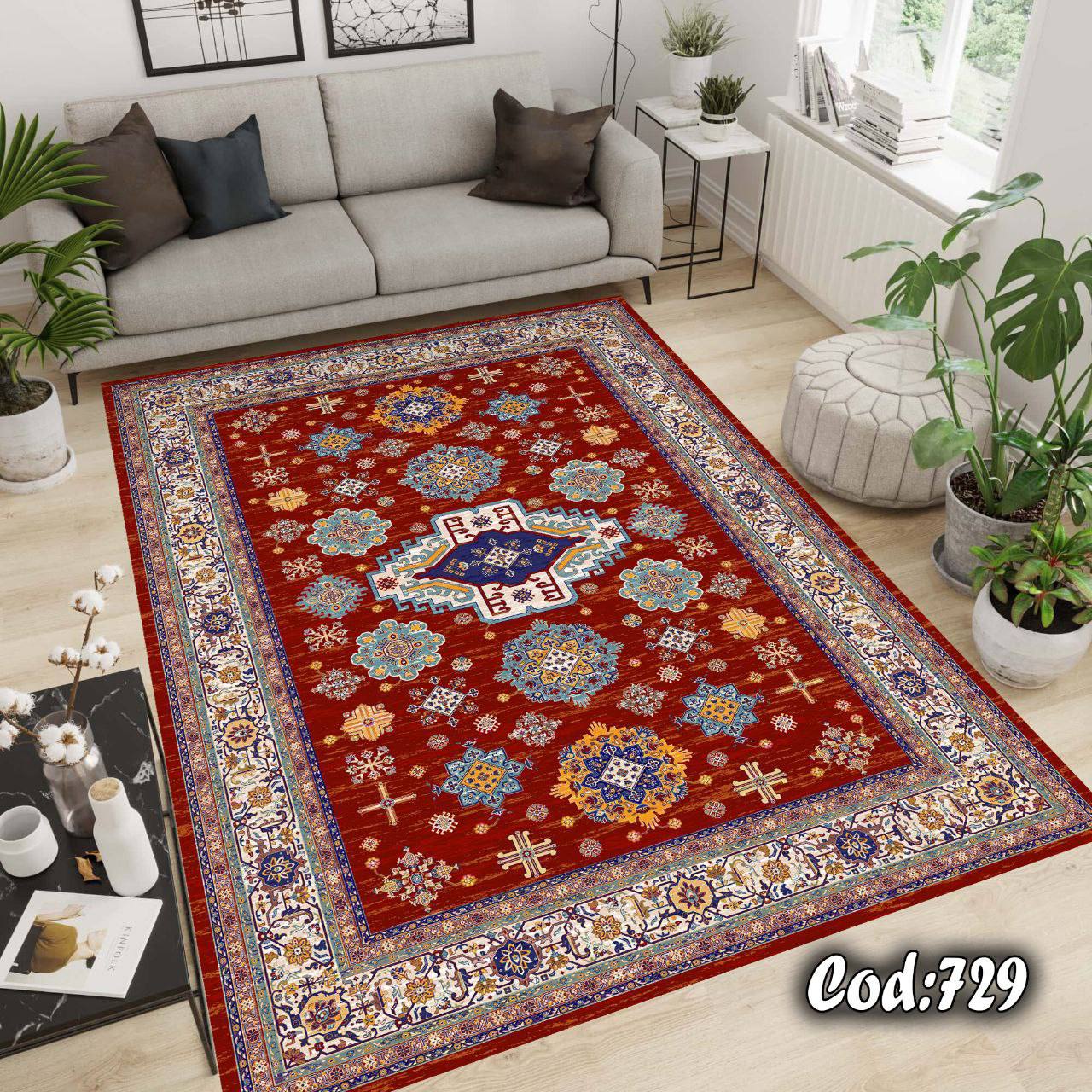 روفرشی کشدار جنس مخمل شانل طرح سنتی لاکی
