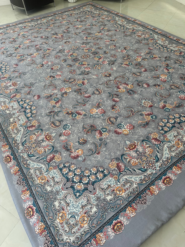 روفرشی کشدار جنس مخمل طرح پرطرفدار طوسی