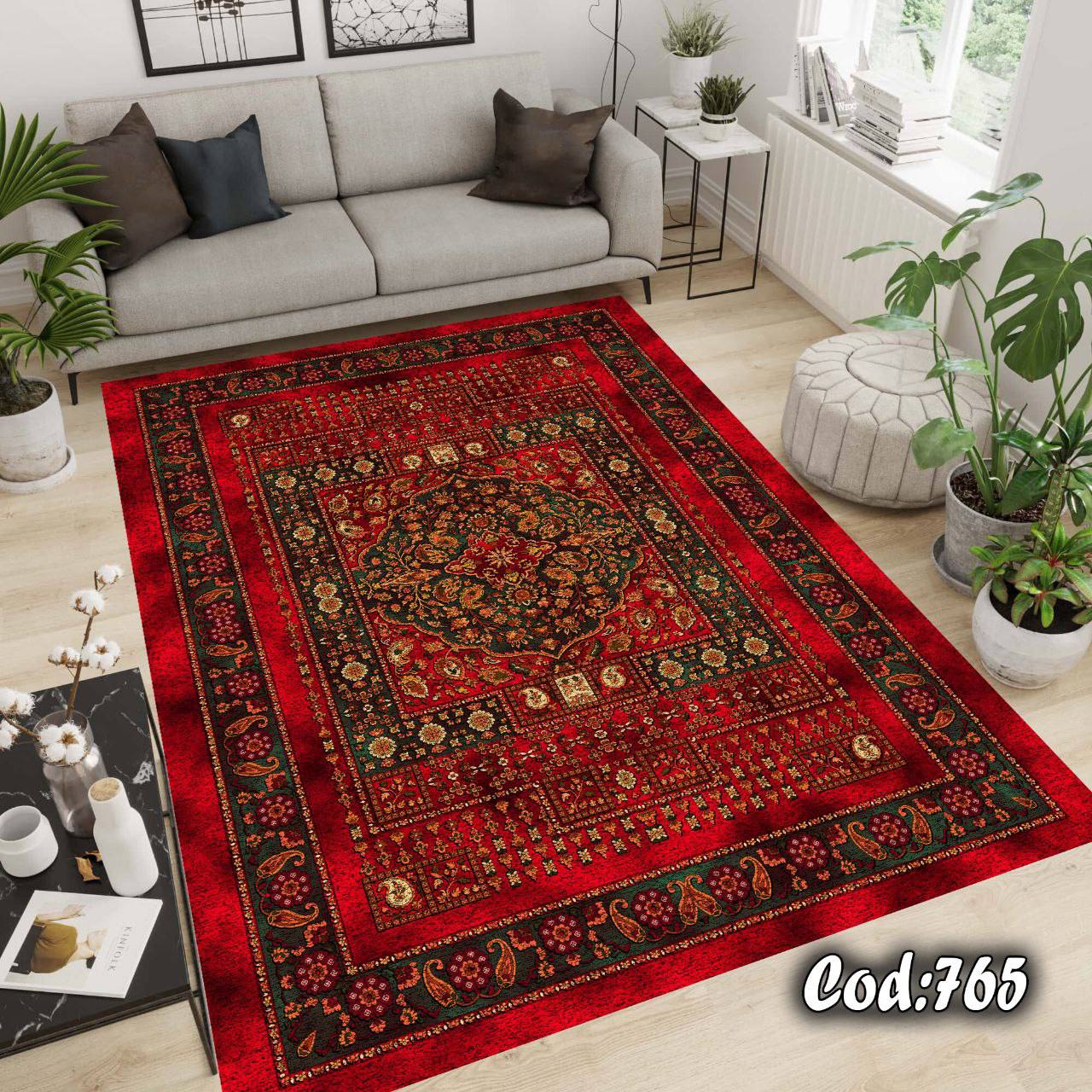 فرشینه جنس مخمل طرح لاکی کد۷۶۵