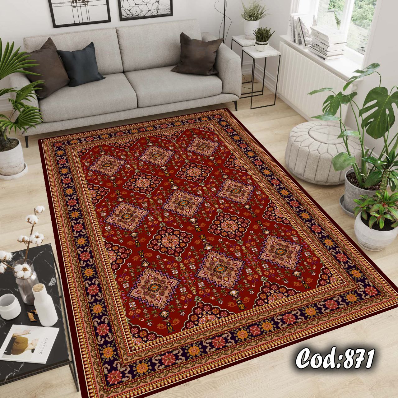روفرشی کشدار جنس مخمل طرح سنتی لاکی