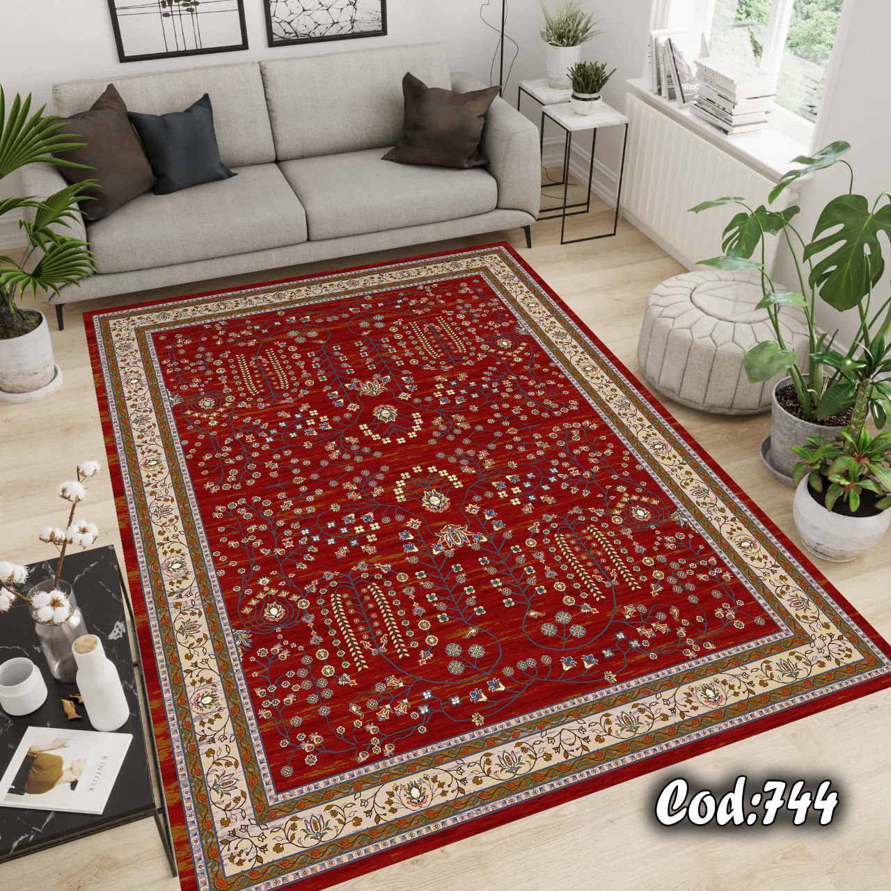 روفرشی کشدار جنس مخمل طرح لاکی کد۷۴۴