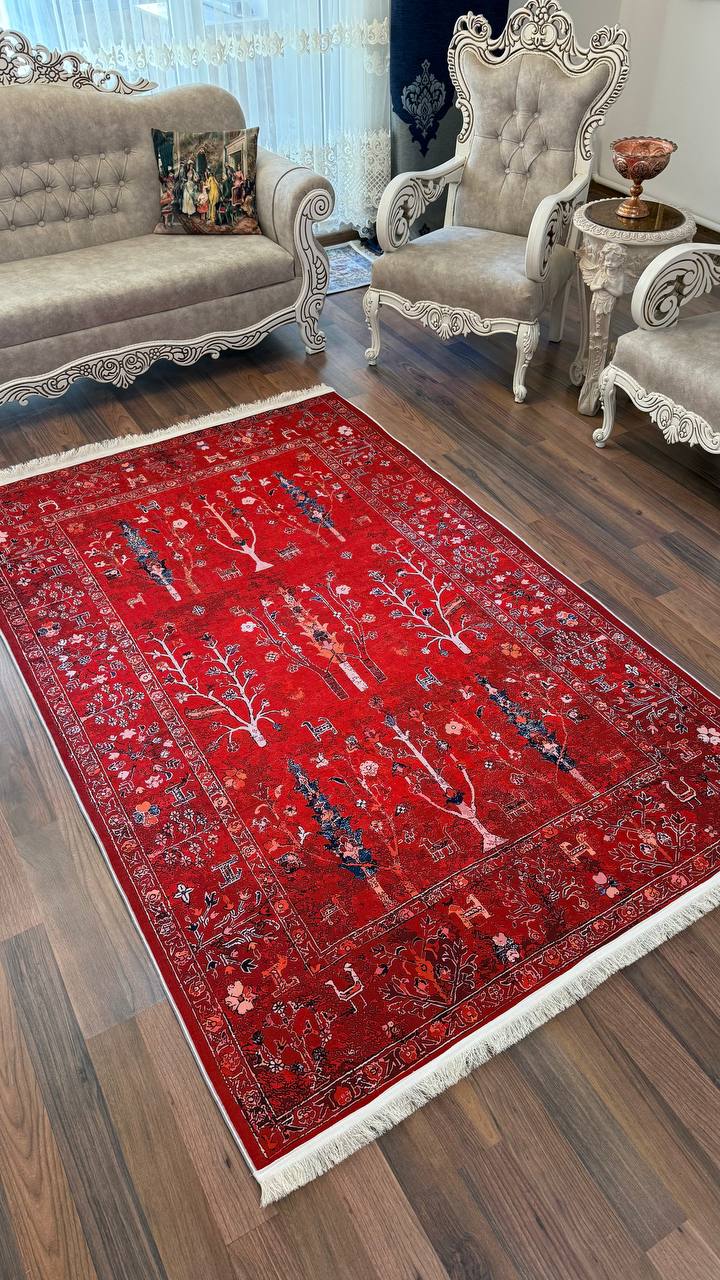 فرشینه جنس نرم ومخملی زیره استپ دار طرح لاکی